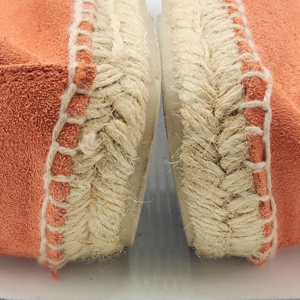 Manebí From Anthropologie Suede Espadrilles Hamptons In Orange Rust Size 39 - Picture 9 of 16